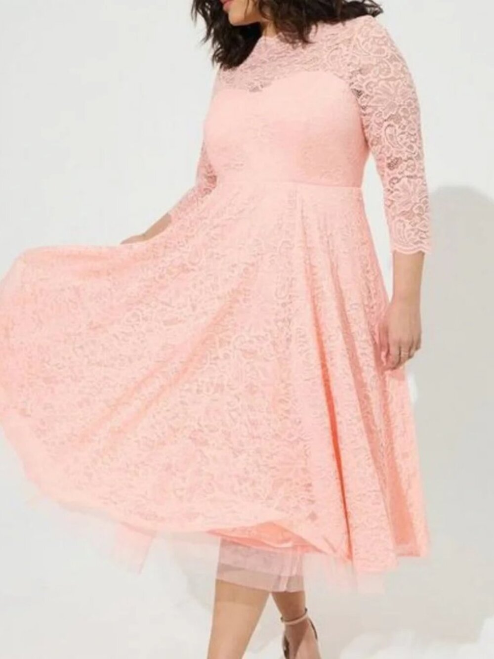 NWT Torrid Midi Lace Illusion Dress